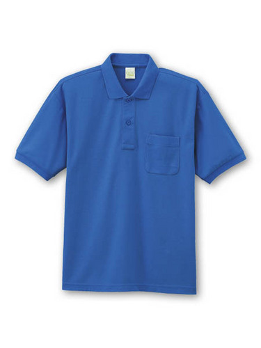 DESK85254 エコ製品制電半袖ポロシャツ 005/ブルー
