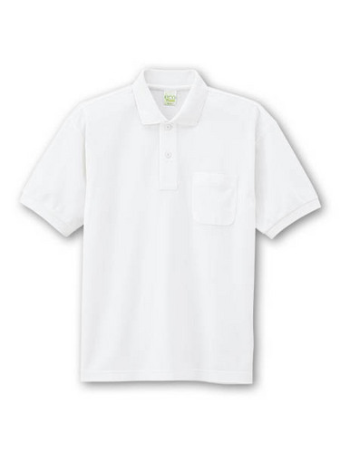 DESK85254 エコ製品制電半袖ポロシャツ 037/ホワイト