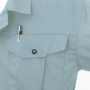 XEB1491 半袖ブルゾン［社名刺繍無料］ 左の胸ポケットには、フラップの上からワンアクションで出し入れができる便利なペン差しが付いています。
