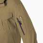 XEB2013_1 長袖シャツ［社名刺繍無料］ 左袖にはファスナーポケット付き収納とデザイン性UP
