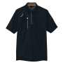 AZ-10605 半袖ボタンダウンポロシャツ（男女兼用） 010/ブラック