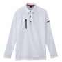 AZ-10604 長袖ボタンダウンポロシャツ（男女兼用） 001/ホワイト