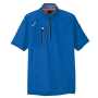 AZ-10607 半袖ハーフZIPシャツ（男女兼用） 006/ロイヤルブルー