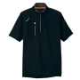 AZ-10607 半袖ハーフZIPシャツ（男女兼用） 010/ブラック