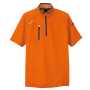 AZ-10607 半袖ハーフZIPシャツ（男女兼用） 163/オレンジ