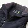 TAKA_GC5103 防寒ベスト（ブラッシュプリント） 衿部分には保温性のあるウール調フライス