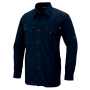 AZ-60735 長袖シャツ（男女兼用）［社名刺繍無料］ 018/ディープネイビー