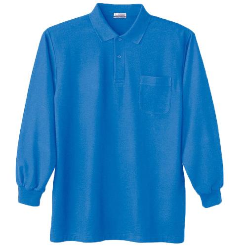 DESK24434 長袖ポロシャツ カラー：ブルー