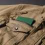 COCOS-GA-3910 ストレッチコードピケジャケット［社名刺繍無料］ 長財布が入る右胸ファスナーポケット
