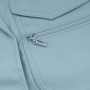 XEB1495_1 レディスシャツ［社名刺繍無料］ 左胸/ファスナーポケットのオシャレな引手にはさり気なくラインストーンを配しています。