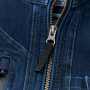 TORA8910-124 デニム長袖ブルゾン［社名刺繍無料］ 前ファスナーグログラン引手
