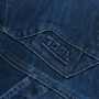 TORA8910-124 デニム長袖ブルゾン［社名刺繍無料］ 右胸ポケット下にはTORA立体ロゴマークがポイント
