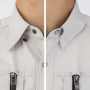 COCOS-A-6078 ストレッチ長袖シャツ［社名刺繍無料］ 「留める」と「外す」を選べる衿隠しボタンダウン仕様