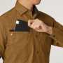 BURTLE1815 長袖シャツ(ユニセックス)［社名刺繍無料］ レベルブック収納ポケット(右：深さ21㎝)
