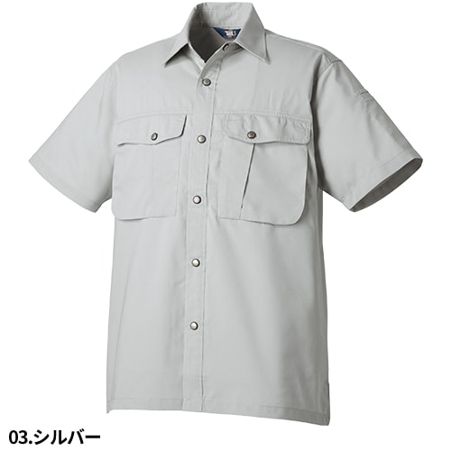 TAKA_TU8008 半袖シャツ［社名刺繍無料］ 3/シルバー