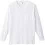 SOWA6645-52 長袖Tシャツ（胸ポケット付き） 0/ホワイト