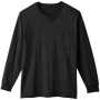 SOWA6645-52 長袖Tシャツ（胸ポケット付き） 4/ブラック