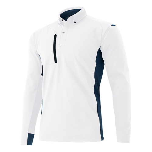 AZ-10612 長袖ポロシャツ（男女兼用） 001/ホワイト
