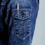IZFRONTIER7350 ハイパワーストレッチデニム3Dワークジャケット［社名刺繍無料］ ・スタイリッシュな左袖ペンポケット
