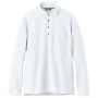 AZ-50014 長袖ポロシャツ（男女兼用） 001/ホワイト