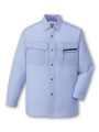 DESK46504_1 長袖シャツ［社名刺繍無料］ 105/ソフトブルー この色はシャツだけの展開です