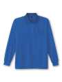 DESK85804 吸汗速乾長袖ポロシャツ 005/ブルー