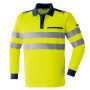 ASAHICHOE785 高視認長袖ポロシャツ　CLASS-2 14/蛍光イエロー