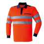 ASAHICHOE785 高視認長袖ポロシャツ　CLASS-2 60/蛍光オレンジ