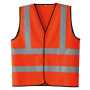 ASAHICHOE70020 高視認ニットベスト　CLASS-2 60/蛍光オレンジ