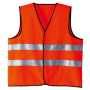 ASAHICHOE70005 高視認ニットベスト　CLASS-2 60/蛍光オレンジ