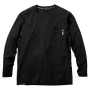 SOWA0595-52 長袖Tシャツ（胸ポケット有） 4/ブラック