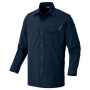 AZ-2435 長袖シャツ(男女兼用)［社名刺繍無料］ 008/ネイビー