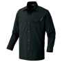 AZ-2435 長袖シャツ(男女兼用)［社名刺繍無料］ 010/ブラック