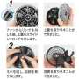 FAN23111_BT23211_EBC1801 【フロントファン用】空調服 ワンタッチファン1個＋BT23211バッテリー+EBC1801ストレートケーブル 【TEKKIN】 3つのファンを2つのバッテリーで動かすSET【18V】 
