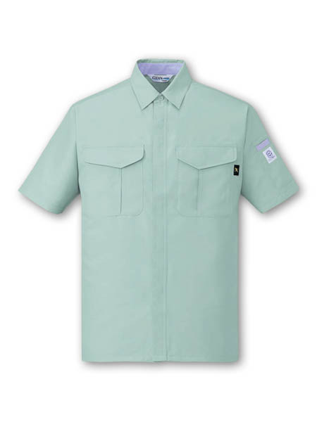 DESK84314 半袖シャツ［社名刺繍無料］ 104/スプレーグリーン